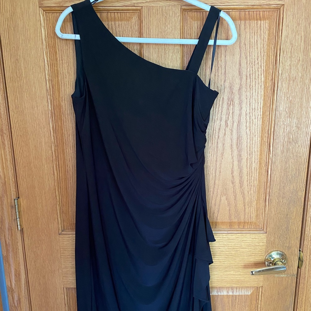 Vince Camuto asymmetrical black dress size 14